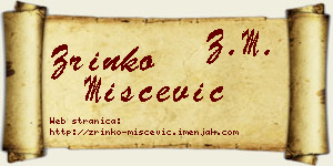 Zrinko Miščević vizit kartica